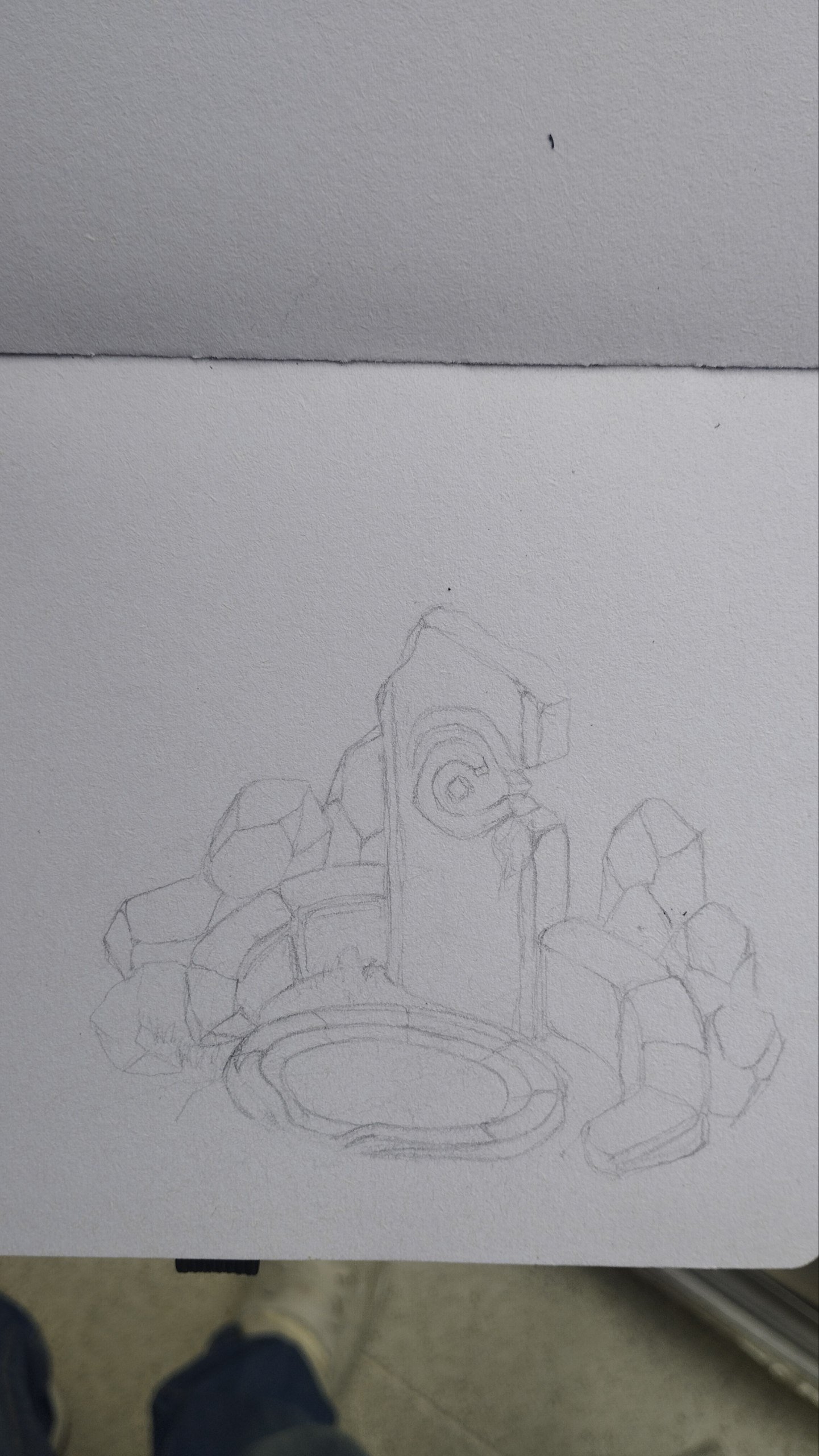 Hyperrealistic environment-design by MAURYARTE — Digital concept sketch detailing fortress gates