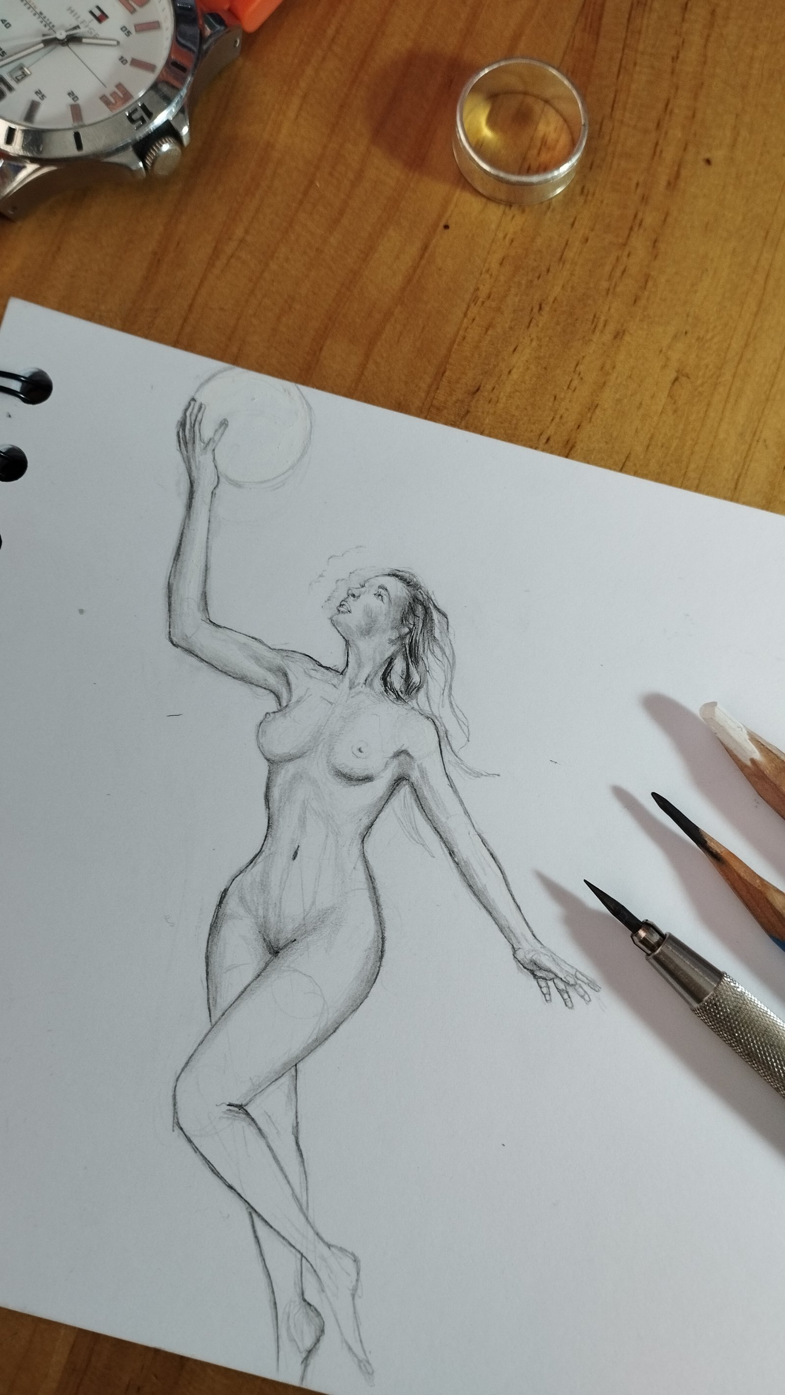 Hyperrealistic character-design by MAURYARTE — Hyperrealistic character-design by MAURYARTE — anatomy line exploration for estudios-de-desnudo